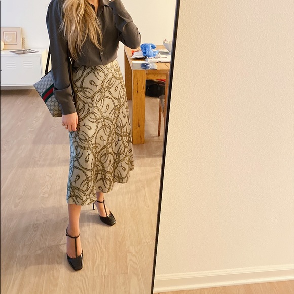 H&M x Richard Allen Satin Skirt sz 2 - Picture 2 of 7